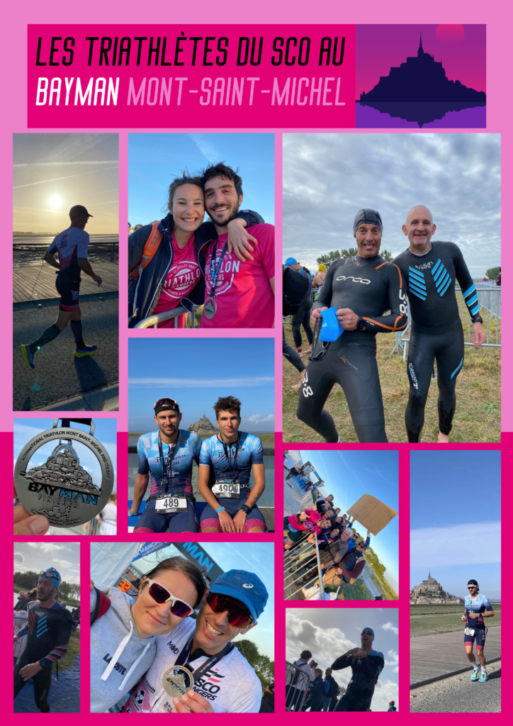 LES TRIATHLETES DU SCO AU MONT ST MICHEL SCO Angers Triathlon